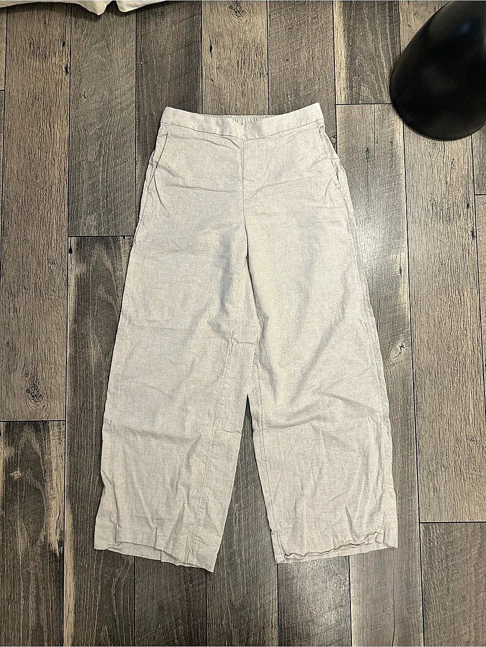 Banana Republic Hayden Wide-Leg Linen-Blend Pull-On Pant